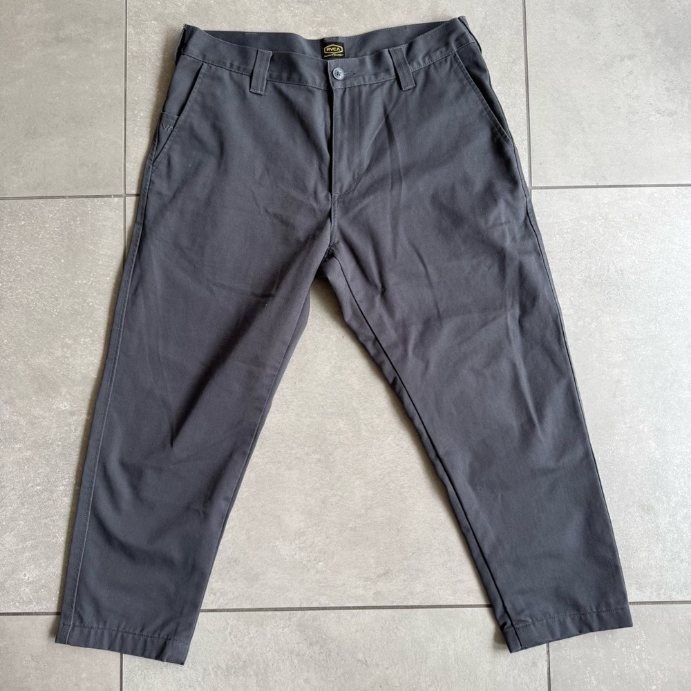 RVCA Tapered Chino Pants in Garage Blue (Grey) *Altered* (NWOT)